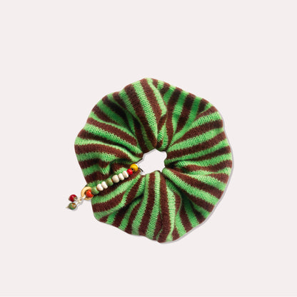 Candy Stripe Charm Scrunchie