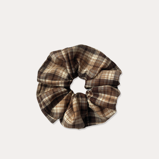 Retro Checkered Scrunchie