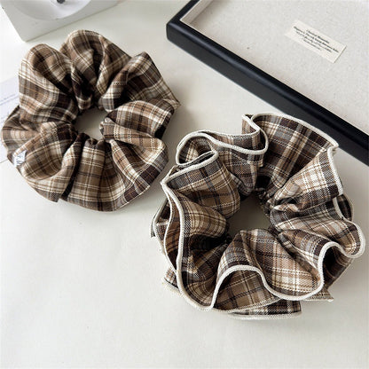 Retro Checkered Scrunchie