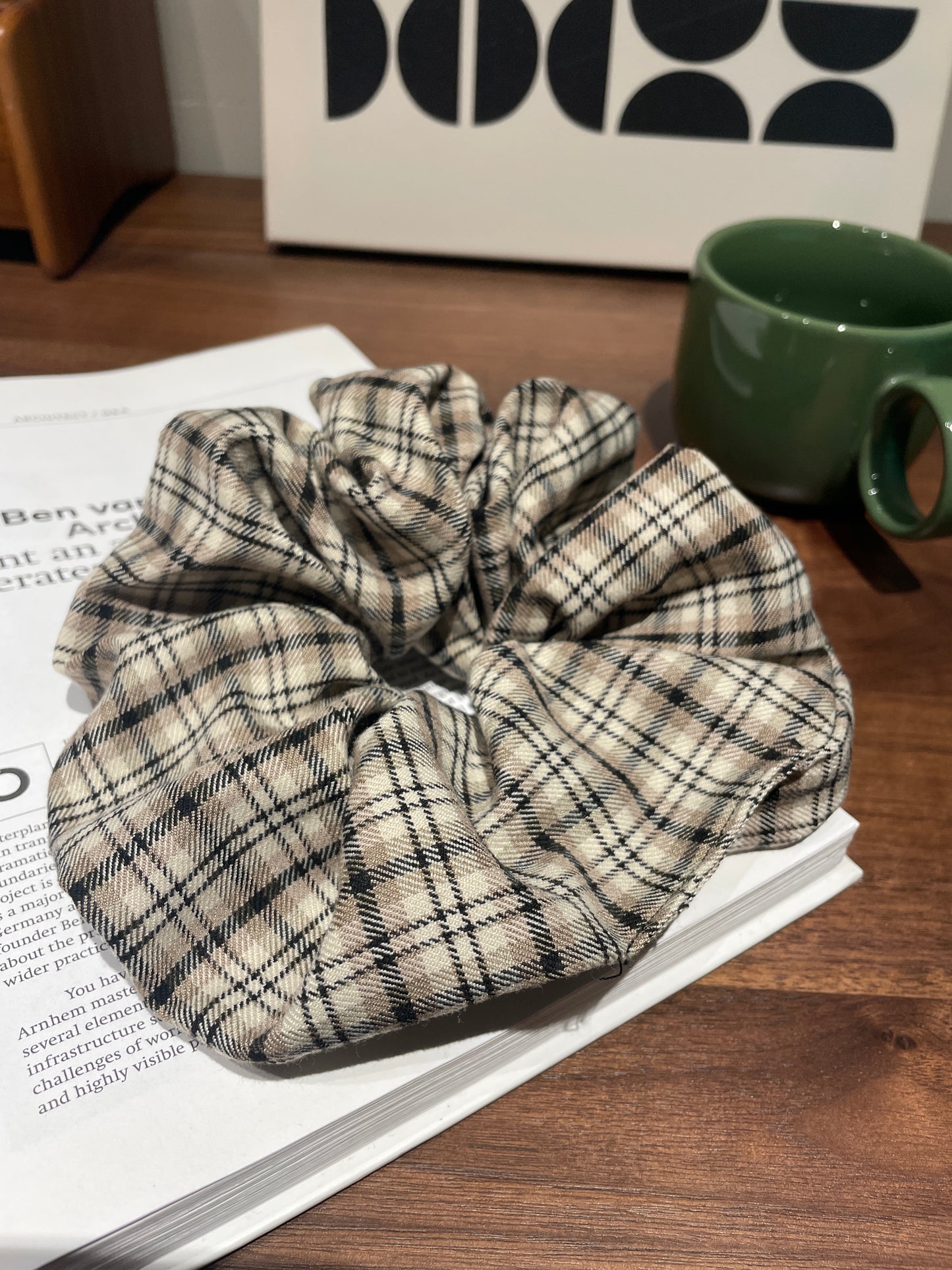 Retro London Plaid Scrunchie