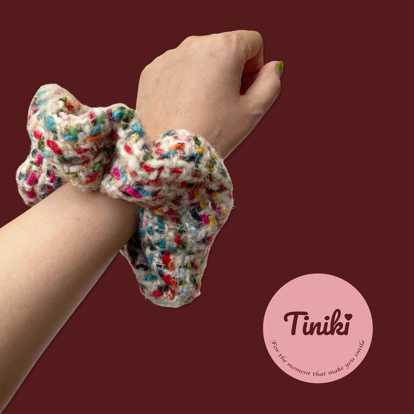 Confetti Dreams Knitted Scrunchie